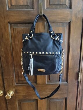 Cynthia Rowley NWT Elegant Black Tote with Gold Accents